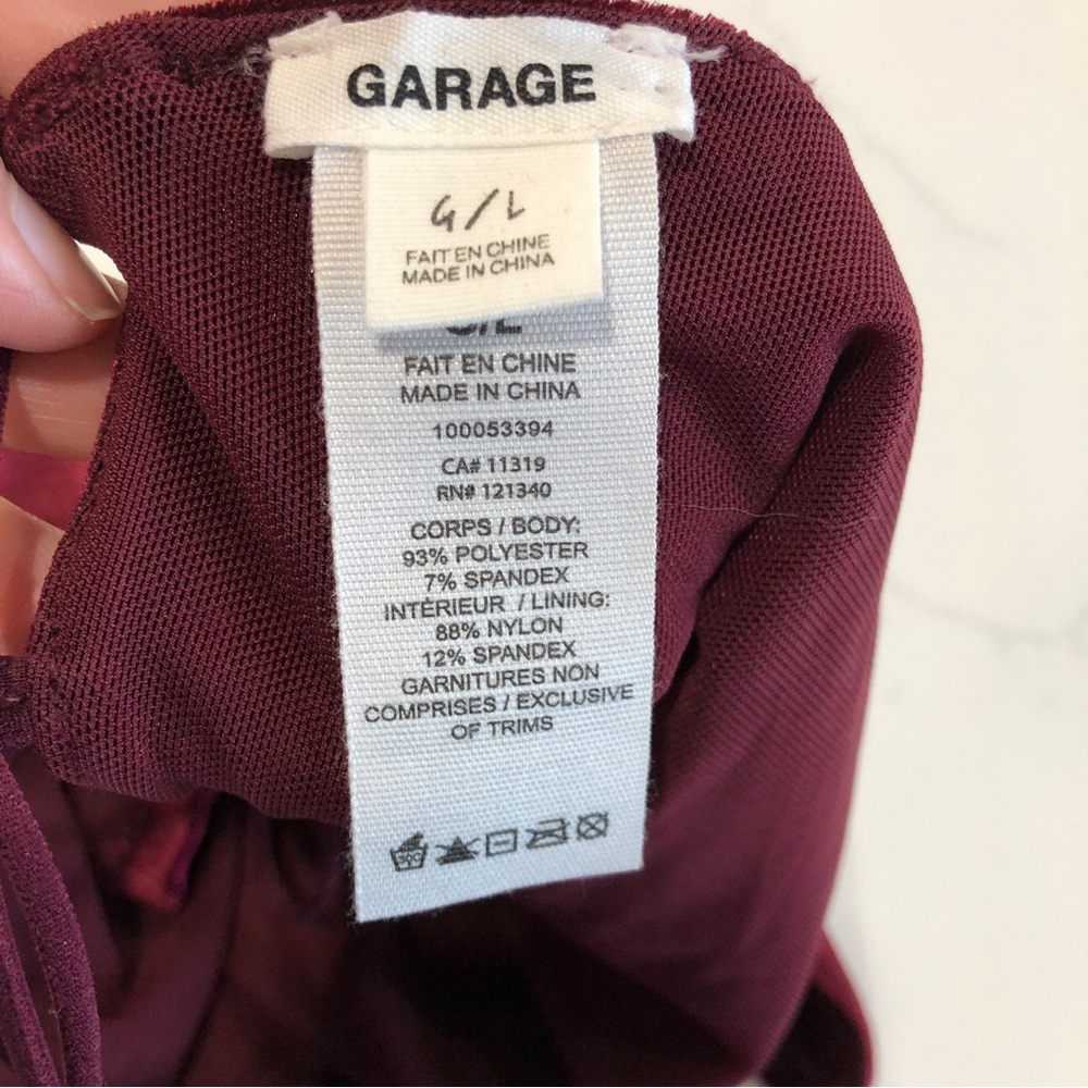 2/$15 🐧Garage Lace-Up Velvet/velour crop tank top - Picture 3 of 5